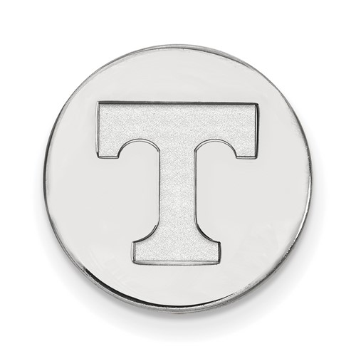 Sterling Silver Rhodium-plated LogoArt University of Tennessee Letter T Lapel Pin