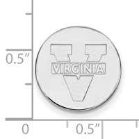 Sterling Silver Rhodium-plated LogoArt University of Virginia Lapel Pin view 3