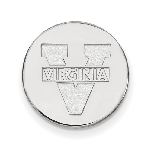 Sterling Silver Rhodium-plated LogoArt University of Virginia Lapel Pin