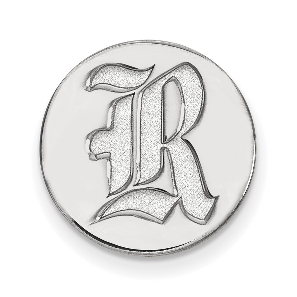 Sterling Silver Rhodium-plated LogoArt Rice University Letter R Lapel Pin