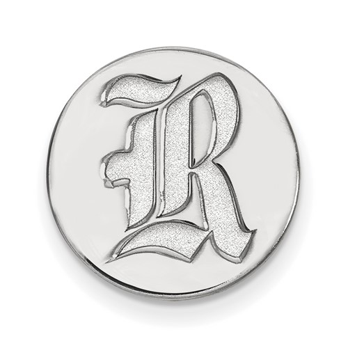 Sterling Silver Rhodium-plated LogoArt Rice University Letter R Lapel Pin