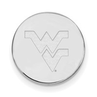 Sterling Silver Rhodium-plated LogoArt West Virginia University W-v Lapel Pin view 1