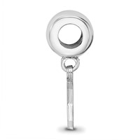 Sterling Silver Rhodium-plated LogoArt Xavier University Letter X Extra Small Dangle Bead Charm view 2