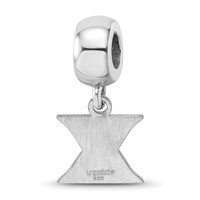 Sterling Silver Rhodium-plated LogoArt Xavier University Letter X Extra Small Dangle Bead Charm view 5