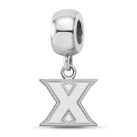 Sterling Silver Rhodium-plated LogoArt Xavier University Letter X Extra Small Dangle Bead Charm view 1