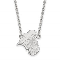 Sterling Silver Rhodium-plated LogoArt Coastal Carolina University Chanticleer Large Pendant Necklace, 18" view 1