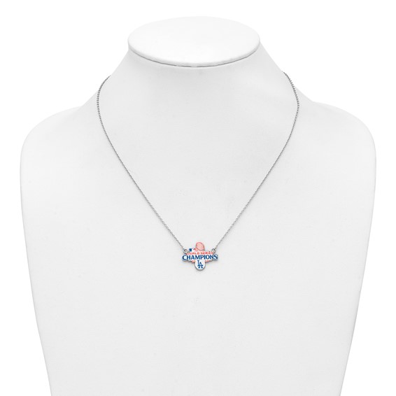 SS 2024 World Series Champions LA Dodgers Large Pendant w/ Necklace