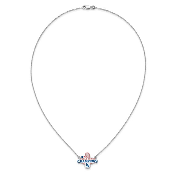 SS 2024 World Series Champions LA Dodgers Large Pendant w/ Necklace