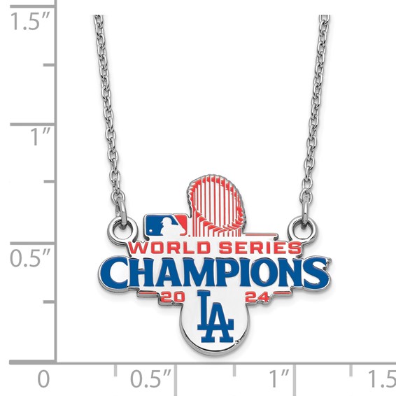 SS 2024 World Series Champions LA Dodgers Large Pendant w/ Necklace