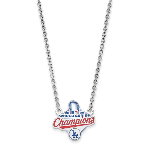 SS 2025 World Series Champions Los Angeles Dodgers Large Pendant w/ Neckla