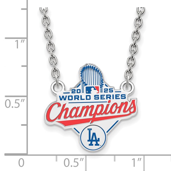 SS 2025 World Series Champions Los Angeles Dodgers Large Pendant w/ Neckla