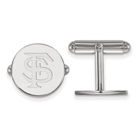 Sterling Silver Rhodium-plated LogoArt Florida State University F-s Cuff Links view 1