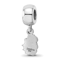 Sterling Silver Rhodium-plated LogoArt James Madison University Duke Dog Extra Small Dangle Bead Charm view 5