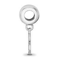 Sterling Silver Rhodium-plated LogoArt Marquette University Extra Small Dangle Bead Charm view 2