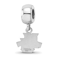 Sterling Silver Rhodium-plated LogoArt Marquette University Extra Small Dangle Bead Charm view 5