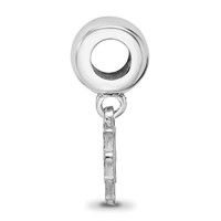 Sterling Silver Rhodium Plated Major League Baseball LogoArt New York Mets N-y Dangle Bead view 2