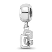 Sterling Silver Rhodium Plated Major League Baseball LogoArt San Diego Padres S-d Dangle Bead view 5