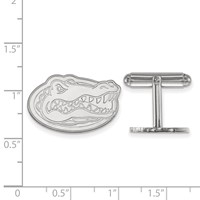 Sterling Silver Rhodium-plated LogoArt University of Florida Gator Cuff Links view 2
