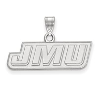 Sterling Silver Rhodium-plated LogoArt James Madison University J-m-u Small Pendant view 1