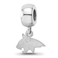 Sterling Silver Rhodium-plated LogoArt Montana State University Bobcat Extra Small Dangle Bead Charm view 5