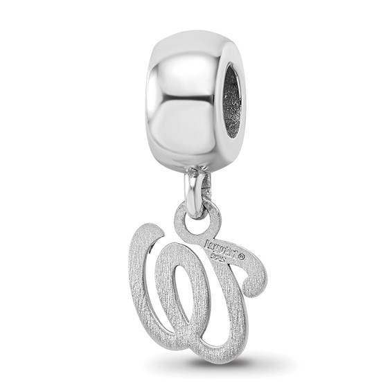 SS/Rh-p Major League Baseball LogoArt Washington Nationals Dangle Bead
