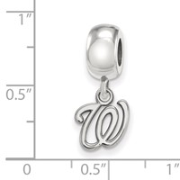 SS Rh-p Major League Baseball LogoArt Washington Nationals Dangle Bead view 4