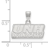 Sterling Silver Rhodium-plated LogoArt University of New Hampshire Small Pendant view 2