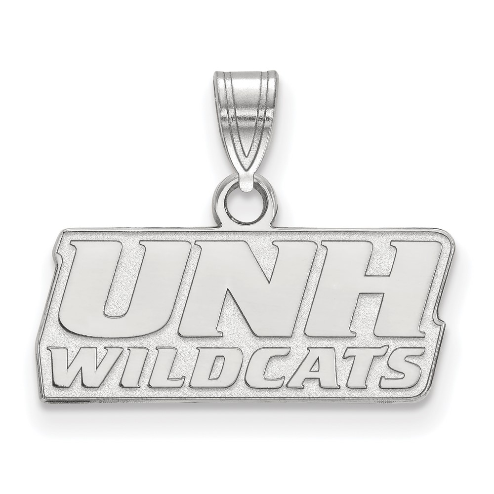 Sterling Silver Rhodium-plated LogoArt University of New Hampshire Small Pendant