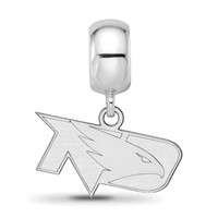 Sterling Silver Rhodium-plated LogoArt University of North Dakota Extra Small Dangle Bead Charm view 3