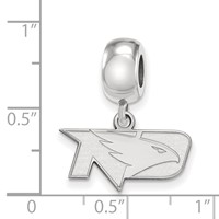 Sterling Silver Rhodium-plated LogoArt University of North Dakota Extra Small Dangle Bead Charm view 4