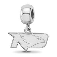 Sterling Silver Rhodium-plated LogoArt University of North Dakota Extra Small Dangle Bead Charm view 1
