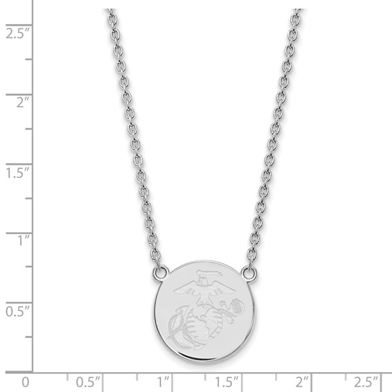 14kw U.S. Marine Corps Split Chain Disc Pendant