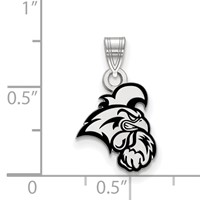 Sterling Silver Rhodium-plated LogoArt Coastal Carolina University Chanticleer Small Enameled Pendant view 2