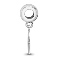 Sterling Silver Rhodium-plated LogoArt Furman University Small Dangle Bead Charm view 2