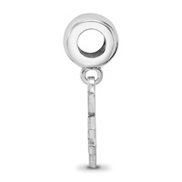 Sterling Silver Rhodium-plated LogoArt Iowa State University Small Dangle Bead Charm view 2
