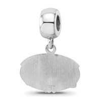 Sterling Silver Rhodium-plated LogoArt Jacksonville State U. Small Dangle Bead view 5