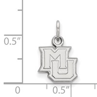 Sterling Silver Rhodium-plated LogoArt Marquette University M-u Extra Small Pendant view 2