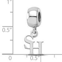 Sterling Silver Rhodium-plated LogoArt Sam Houston State University Extra Small Dangle Bead Charm view 3