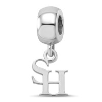 Sterling Silver Rhodium-plated LogoArt Sam Houston State University Extra Small Dangle Bead Charm view 1