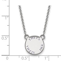 Sterling Silver Rhodium-plated LogoArt Theta Phi Alpha Sorority Text Small Color Enamel Pendant Necklace, 18" view 2