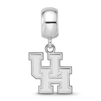 Sterling Silver Rhodium-plated LogoArt University of Houston U-h Small Dangle Bead Charm view 3