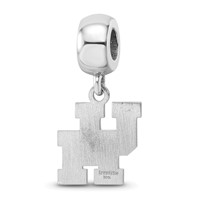 Sterling Silver Rhodium-plated LogoArt University of Houston U-h Small Dangle Bead Charm view 5