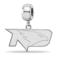 Sterling Silver Rhodium-plated LogoArt University of North Dakota Small Dangle Bead Charm view 1