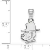 Sterling Silver Rhodium-plated LogoArt Appalachian State University Mountaineer Small Pendant view 2