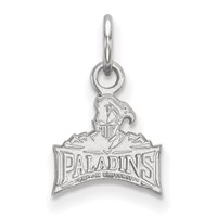 Sterling Silver Rhodium-plated LogoArt Furman University Paladins Extra Small Pendant view 1