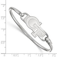 Sterling Silver Rh-plated LogoArt Georgia Institute of Technology Bangle view 2