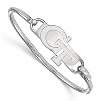 Sterling Silver Rh-plated LogoArt Georgia Institute of Technology Bangle view 1
