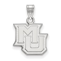 Sterling Silver Rhodium-plated LogoArt Marquette University M-u Small Pendant view 1