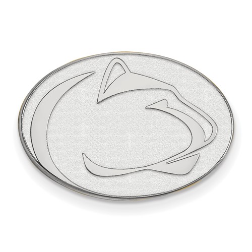 Sterling Silver Rhodium-plated LogoArt Penn State University Lion Lapel Pin