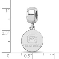 Sterling Silver Rh-plated LogoArt the Citadel Small Dangle Bead view 3